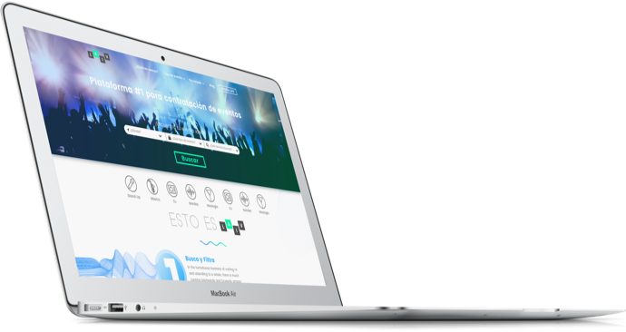 Profile of Macbook displaying laiv.mx homepage