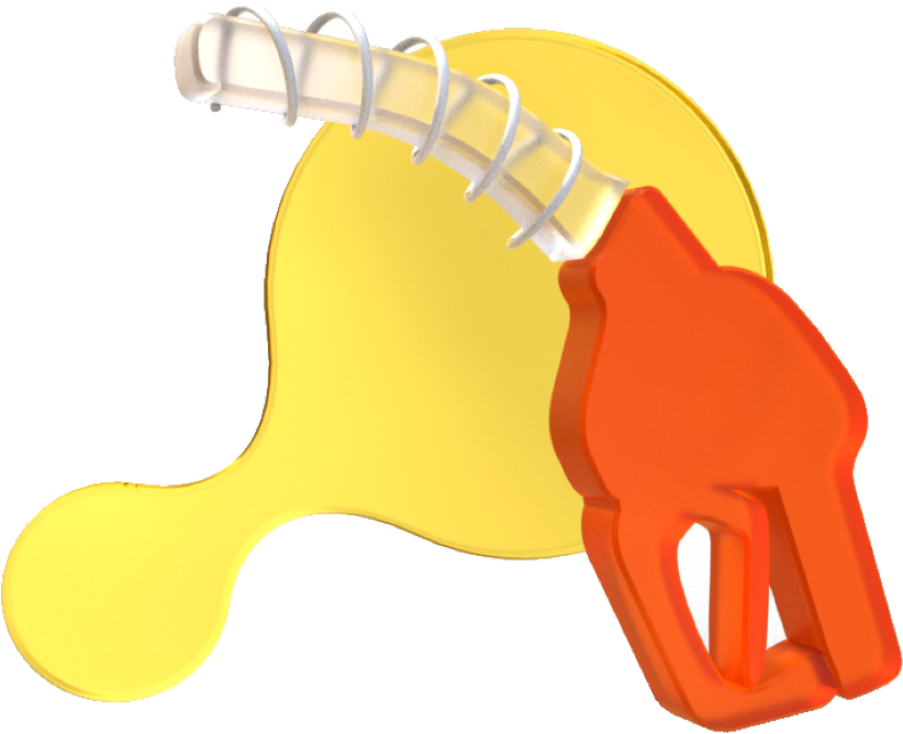 3D render of a pump nozzle