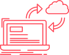 Cloud laptop icon